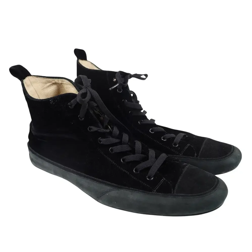 Hope For Men Italian Leather Crushed Velvet Sneakers